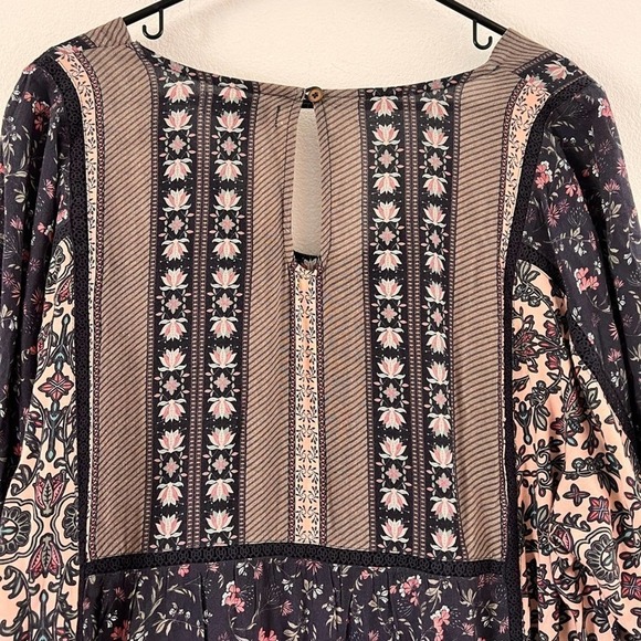 Bass Pro Shops Bob Timberlake Pink Blue Floral Lace Boho Tunic Rayon Dress XXL - Picture 10 of 15